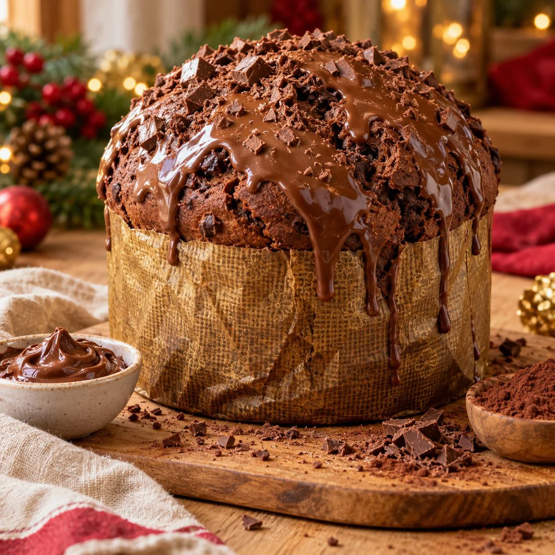Panetón relleno de brigadeiro