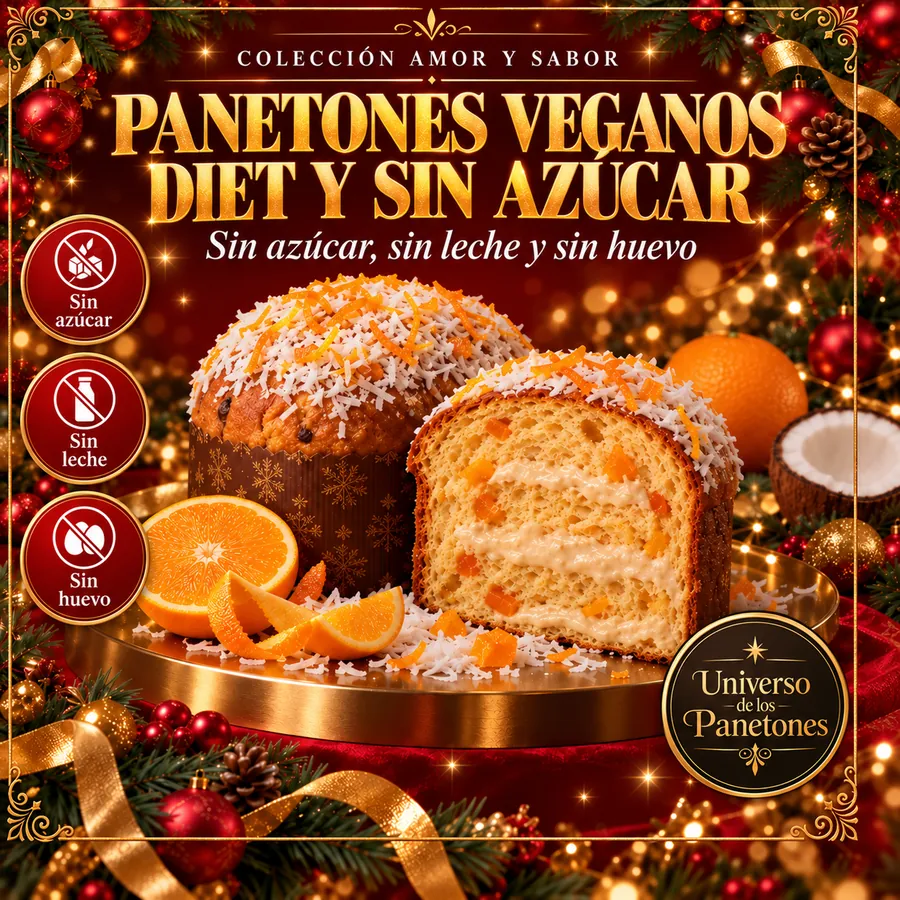Panetones Veganos, Diet y sin Azúcar