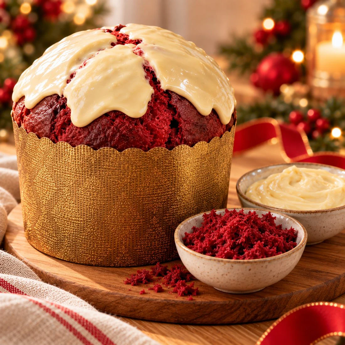 Panetón red velvet
